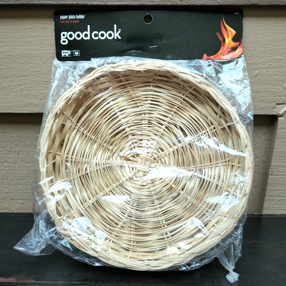 4 Pack- Goodcook Wicker Paper Plate Holders